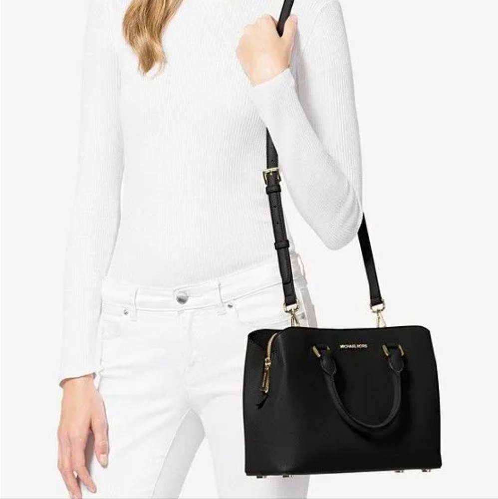 Michael Kors Savannah Saffiano Leather Medium Satchel